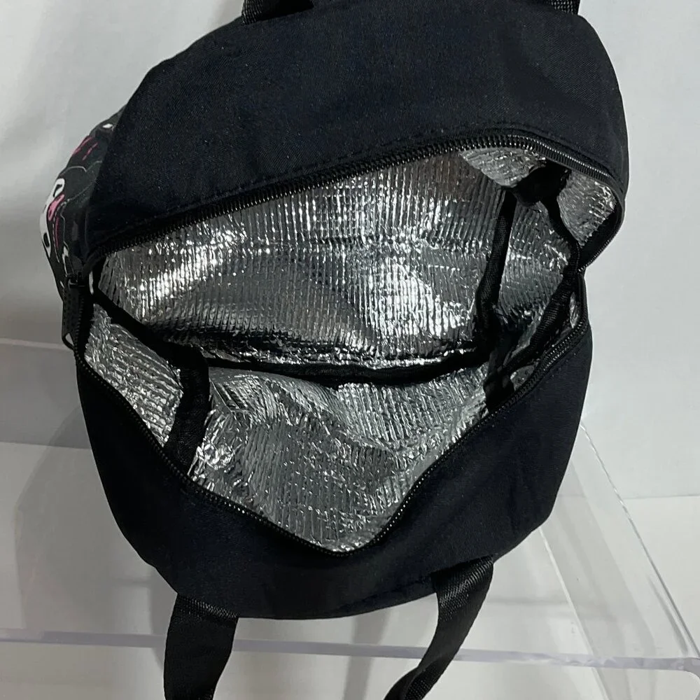 NWOT Kuromi Black Lunch Bag Zipper with Handles Hello Kitty Sanrio